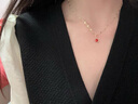 伊燦輕奢金色紅瑪瑙項鏈女2025新款爆款簡約氣質(zhì)高級感頸鏈精致鎖骨鏈 紅色瑪瑙項鏈 曬單實拍圖