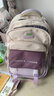 MOSQINOR護脊書(shū)包新款初中生女減負背包初高中生大容量簡(jiǎn)約小學(xué)生雙肩包 紫色 曬單實(shí)拍圖