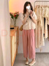 圣保美休閑褲女夏裝2025新款女士小個子時尚洋氣遮肚顯瘦褲子薄兩件百搭 套裝（上衣+褲子） L 碼 曬單實拍圖