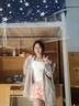 黛芮婷設計感小眾貓咪耳朵薄款連帽運動衫女春秋oversize寬松開衫外套上 灰色(加絨) L 曬單實拍圖