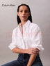 Calvin KleinJeans25春秋女士美式復古雙口袋翻領(lǐng)潮殼牛仔夾克外套47B750G RD8-牛仔藍 XS 曬單實(shí)拍圖
