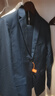 羅蒙男士西服套裝商務(wù)職業(yè)正裝小西裝結婚新郎上班春秋季修身外套 藏青（西服+褲子+襯衫） 3XL 曬單實(shí)拍圖
