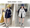 G.DUCKKIDS小黃鴨女童棒球服外套春秋裝2025新款兒童夾克洋氣中大童女孩上衣 藏青色 150 (建議身高140cm 12-13歲)cm 曬單實(shí)拍圖