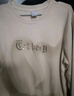 卡賓（CABBEEN）【肌理印花】LOGO衛(wèi)衣男2024早秋新款國風(fēng)潮牌圓領(lǐng)長袖上衣 杏色15 L /175/50 曬單實拍圖