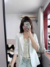 源菲埡白色小西裝外套女夏季薄款2025新款高級感中袖西服連衣裙職業(yè)套裝 單件白色中袖西裝 L 【建議100-110斤】 曬單實拍圖