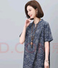 楚馨碎花連衣裙夏季2025新款女裝氣質(zhì)復(fù)古優(yōu)雅顯瘦遮肚子中年夏天裙子 青色 M 推薦115斤以內(nèi) 曬單實(shí)拍圖