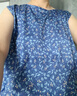 詩婭達(dá)2025夏裝新款背心t恤女內(nèi)搭打底衫無袖印花吊帶上衣媽媽裝 藍(lán)碎花（背心） 3XL 建議130-140斤 曬單實(shí)拍圖