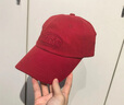 EMIS帽子女新標壓花棒球帽男款紅色鴨舌帽新款防曬軟頂學院風新款 新標壓花棒球帽-紅色 均碼 曬單實拍圖