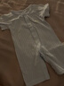 貝瑞加（Babyprints）嬰兒連體衣2件夏季短袖嬰兒衣服新生兒純棉哈衣輕薄爬服 白藍73 曬單實拍圖