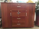 山俊慧美辦公室文件資料柜帶鎖儲物柜抽屜收納柜矮柜移動(dòng)儲物柜陽(yáng)臺收納柜 長(cháng)寬高100*40*80cm紅胡桃色 曬單實(shí)拍圖