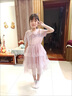 G.DUCKKIDS女童連衣裙夏裝2024夏季新款中大童網(wǎng)紗蓬蓬裙小女孩兒童公主裙 紫色(版) 130cm 曬單實拍圖
