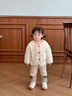 班喜迪女童棉服冬裝2025新款寶寶冬季棉衣棉襖兒童衣服加絨夾棉保暖外套 米色 100 曬單實(shí)拍圖