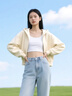 班尼路（Baleno）連帽外套女款2025新款早秋季女裝灰色短開(kāi)衫衛(wèi)衣女簡(jiǎn)約淑女風(fēng)上衣 曬單實(shí)拍圖