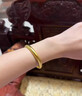 水云淼古法傳承沙金色假黃金手鐲鍍金手鏈五金仿真訂婚結婚首飾仿金鐲子 【58圈 素圈心經(jīng)手鐲8mm】45-50g 曬單實(shí)拍圖