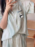 雪中飛睡衣女冰絲春夏季短袖長(zhǎng)褲2025新款卡通熊貓家居服三件套裝 曬單實(shí)拍圖