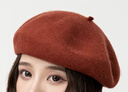 回力女士羊毛貝雷帽秋冬百搭純色保暖畫(huà)家八角帽學(xué)生帽子 曬單實(shí)拍圖