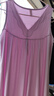 夏季莫代爾棉睡裙女士無(wú)袖V領(lǐng)蕾絲高級感家居服夏天女款中長(cháng)裙 22577#紫粉 XL 曬單實(shí)拍圖
