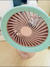名創(chuàng  )優(yōu)品（MINISO）【輕音循環(huán)風(fēng)】桌面風(fēng)扇辦公室小風(fēng)扇充電長(cháng)續航小型迷你便攜usb搖頭循環(huán)專(zhuān)用學(xué)生宿舍臺式可拆洗 【插電款|100檔大風(fēng)】冰莓粉 0mAh 曬單實(shí)拍圖