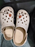 名創(chuàng)優(yōu)品（MINISO）洞洞鞋男女夏季外穿涼鞋防滑厚底踩屎感包頭涼拖鞋 卡其+趣味零食 曬單實拍圖