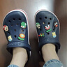 卡luo馳crocs 經(jīng)典款洞洞鞋時(shí)尚男女同款夏季休閑透氣沙灘鞋拖鞋 深藍色 43-44 M10W12 曬單實(shí)拍圖