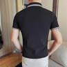 DVHNMK國際品牌男裝t恤短袖polo衫男士夏季商務休閑高端英倫翻領(lǐng)體恤衫 深藍色 /現(xiàn)貨速達 S /90-105斤 曬單實拍圖