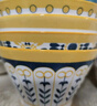 佩爾森（CERAMICS）北歐碗家用創(chuàng)意高腳米飯碗陶瓷釉下彩餐具復古小碗吃飯斗笠碗 5英寸碗混色6個裝 曬單實拍圖