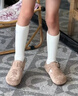 Teenie Weenie小熊童鞋女鞋秋季新款真皮百搭女童勃肯鞋全包淺口單鞋薄底親子鞋 TW5805009卡其色款 33 曬單實(shí)拍圖