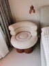 GUXI SOFA法式中古奶油風(fēng)棉花糖單人沙發(fā)椅網(wǎng)紅客廳陽(yáng)臺泰迪絨蛋糕卷休閑椅 杏色【親膚泰迪絨+碳素鋼腳架】 曬單實(shí)拍圖