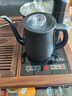 茶皇子（CHAHUANGZI）全自動上水電熱燒水壺泡茶專用茶臺一體嵌入式家用新款茶具全智能電茶爐 104 0.8L 黑色磨砂款 37*20cm 曬單實(shí)拍圖
