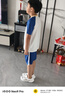 史努比（SNOOPY）童裝男童速干套裝兒童涼爽運動(dòng)服學(xué)生短袖T恤短褲休閑服夏季薄款 曬單實(shí)拍圖
