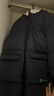 馬·拉?。∕.Latin）童裝兒童羽絨外套冬新款男女小童新年紅拜年服撞色條紋中長(cháng)羽絨 藏青 130cm 曬單實(shí)拍圖