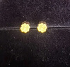 周大福 愛心四葉草黃金耳釘(工費180)約1.55g EOF194七夕禮物 曬單實拍圖
