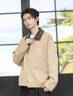gxg.jeans男裝 卡其色工裝撞色領(lǐng)口寬松翻領(lǐng)夾克外套男 25秋新品 卡其色 L (175) 曬單實(shí)拍圖
