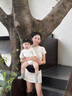 抱抱熊（bébéar）嬰兒背帶腰凳輕便四季抱娃神器寶寶外出多功能兩用二合一坐凳腰登 【頂配升級(jí)】曜石黑-折疊凳芯 曬單實(shí)拍圖