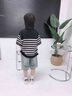 G.DUCKKIDS男童夏裝牛仔短褲2024新款韓版兒童褲子痞帥男孩夏季薄款大童中褲 牛仔藍 150 曬單實(shí)拍圖