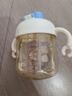 日康兒童牛奶杯寶寶吸管杯水杯喝奶杯1-3歲以上帶刻度PPSU奶瓶直飲杯 藍(lán)色 300ml 【PPSU】 曬單實(shí)拍圖