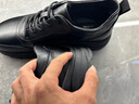 七匹狼休閑皮鞋夏季男鞋真皮厚底防滑皮鞋商務(wù)休閑男士健步鞋透氣鞋子男 黑色0639 41 曬單實(shí)拍圖