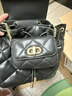 CHARLES&KEITH菱格大容量柔軟多用背包書(shū)包雙肩包包女包生日禮物CK2-60151400 Black黑色 S 曬單實(shí)拍圖