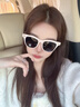 2026新款香奈小香兒小香家輕奢百搭潮流時(shí)尚墨鏡太陽(yáng)眼鏡字母鏡腿 黑色框金腿 曬單實(shí)拍圖