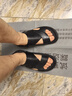 金利來（goldlion）男鞋都市休閑透氣戶外涼鞋兩穿皮鞋沙灘鞋59622032401A-黑色-43碼 曬單實拍圖