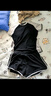 昇億運動套裝女跑步速干衣羽毛球服瑜伽休閑田徑套裝夏季健身服晨跑 拼色短袖+運動短褲 S （80-90斤） 曬單實拍圖