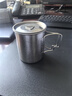 容山堂便攜式純鈦馬克杯帶蓋戶(hù)外鈦杯子水杯折疊漱口杯露營(yíng)杯子 純鈦帶蓋馬克杯-結晶小號450ml 曬單實(shí)拍圖