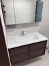 顧家家居（KUKA）顧家家居浴室柜中古風(fēng)陶瓷一體盆衛(wèi)生間洗臉洗手池盆柜組合洗漱臺 曬單實(shí)拍圖