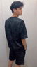 ARNTARE官方潮牌短袖套裝男女夏季休閑寬松百搭衣服扎染T恤短褲兩件一套 白色（NE01） XL （推薦體重130-145斤） 曬單實拍圖