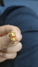 中國黃金（CHINA GOLD）盤(pán)纏金黃金轉運珠女款足金古法錘紋金圈隔片DIY配件生日禮物 【古法盤(pán)纏金】約0.04g-約7mm 六顆盤(pán)纏金 無(wú)繩 曬單實(shí)拍圖