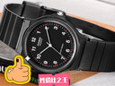 卡西歐（CASIO） 卡西歐(CASIO)男女手表小黑表時(shí)尚潮流學(xué)生表休閑運(yùn)動(dòng)中性表 黑盤黑帶橡膠帶MQ-24-1B 曬單實(shí)拍圖