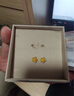 六福珠寶 足金玫瑰花黃金耳釘女款金耳飾 計價(jià) GMG50042 約1.81克 曬單實(shí)拍圖