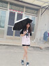 迷你六折太陽傘女防曬黑膠遮陽傘小巧便攜口袋傘膠囊傘晴雨兩用傘 梧桐米【特厚黑膠防曬】 可進口袋 UPF50+專業(yè)防曬 航空合金雙骨架 曬單實拍圖