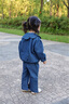 幼歌（YOUGE）嬰幼兒秋季新款復(fù)古寶寶可愛牛仔褲百搭柔軟寬松長褲潮 牛仔藍 90 cm 曬單實拍圖
