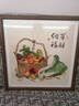 派旦仙夢(mèng)百財(cái)圖掛畫(huà)餐廳裝飾畫(huà)客廳過(guò)道玄關(guān)畫(huà)新中式白菜廚房飯廳墻面壁畫(huà) G-百財(cái)納福 60*60cm【油畫(huà)布+有機(jī)玻璃】 雅致柚木實(shí)木框 曬單實(shí)拍圖